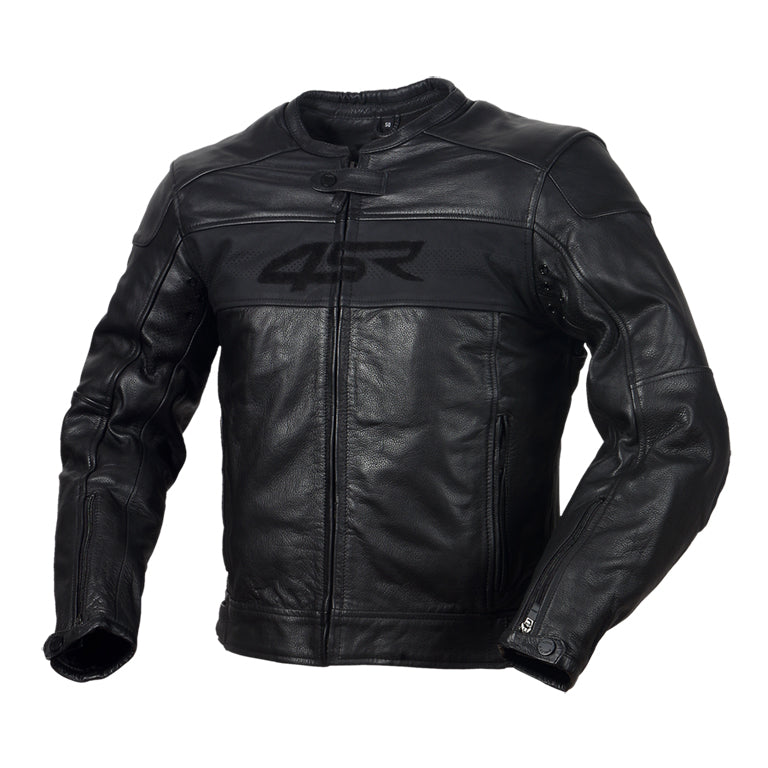 4SR Hooligan Black Velvet Leather Jacket