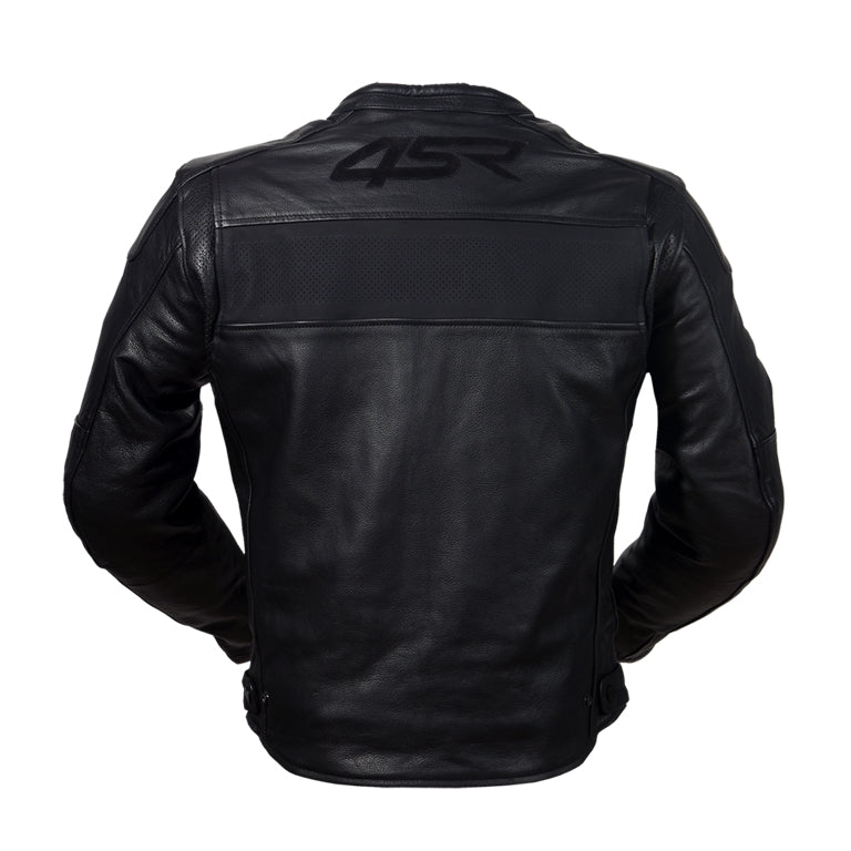 4SR Hooligan Black Velvet Leather Jacket