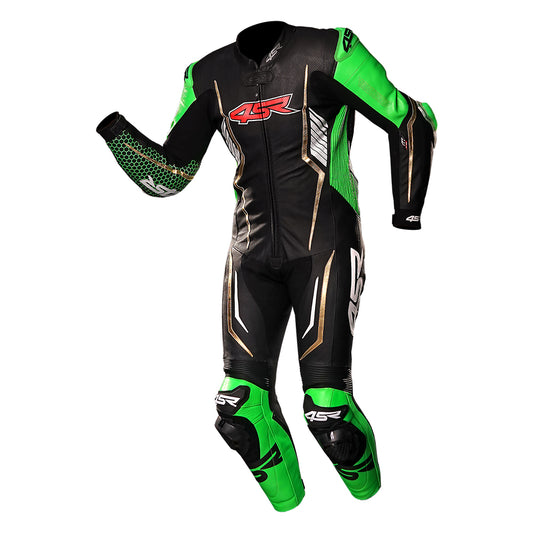 4SR Racing Monster Green Airbag Ready 1 Piece Suit - MCA Leicester