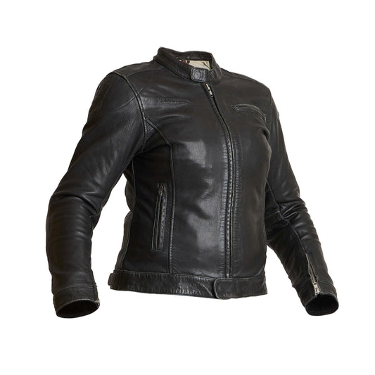 Halvarssons Orsa, classic leather, classic women’s style in soft washed goat leather jacket