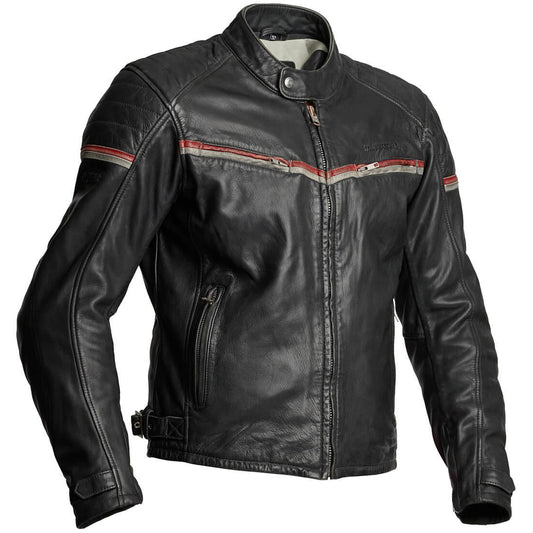 Halvarssons Eagle Mens Leather Jacket Black/Red