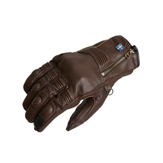 Halvarssons Hofors, premium cool gloves, short leather glove with ergonomically formed knuckle protectors 