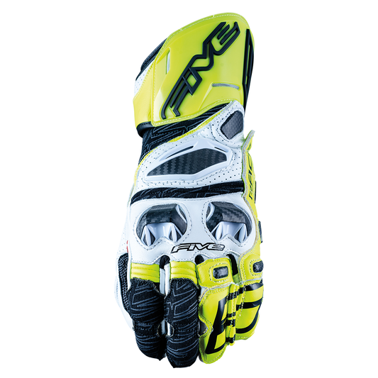 Five RFX Race Glove White/Fluo Yellow